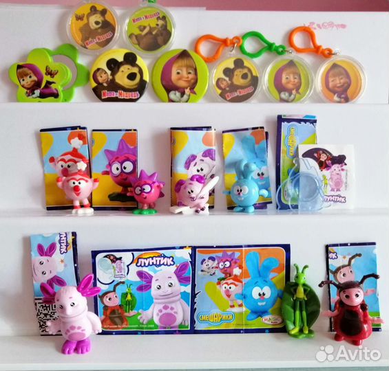 Киндер. Маша и медведь. Смешарики Три кота Фиксики