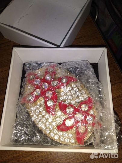 Пряжка стразы под золото