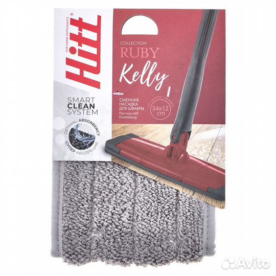 Насадка для поломоя hitt Kelly 34х12см микрофибра