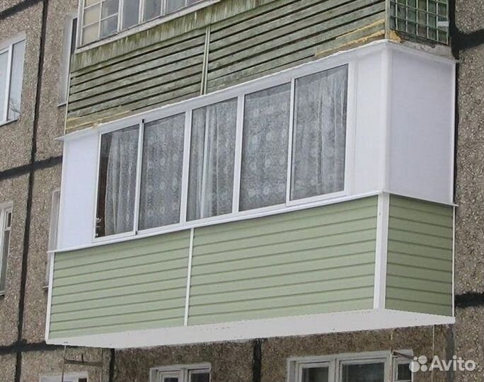 Пластиковый балкон с установкой