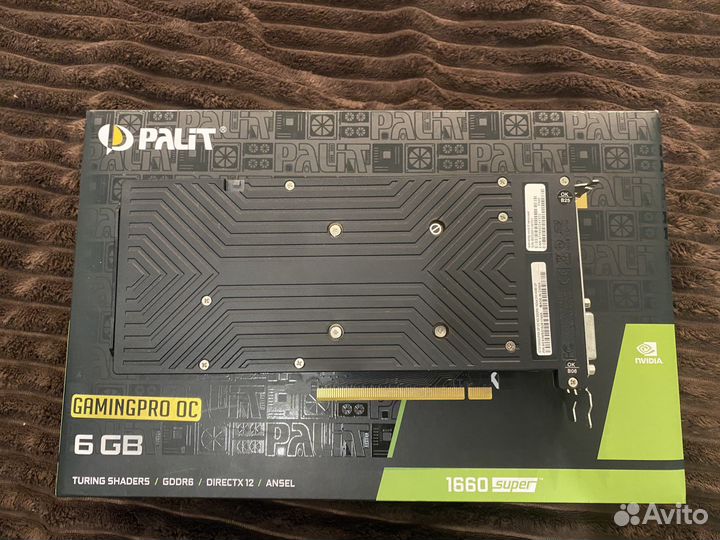 Видеокарта Palit 1660 super Gaming Pro OC 6Gb