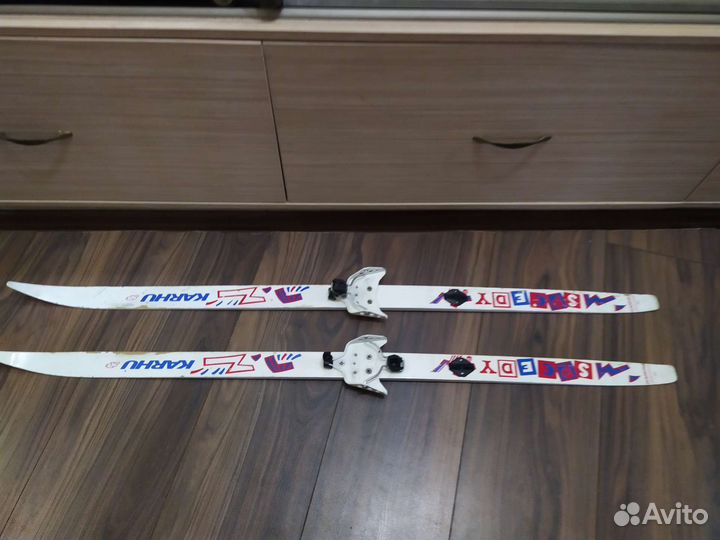 Лыжи беговые детские 120 см. Палки, Ботинки 33и34р