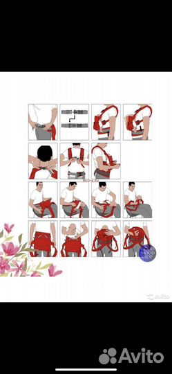 Эргорюкзак хипсит Aiebao синий