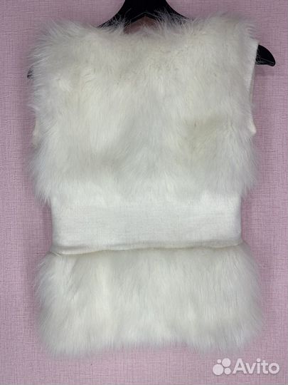 Жилетка для девочки с мехом