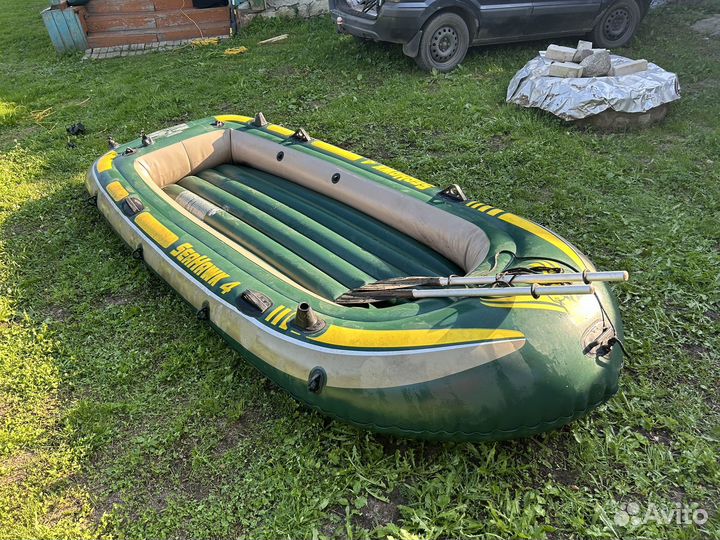 Надувная лодка intex seahawk 4