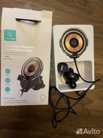 Беспроводная автомобильная зарядка usams