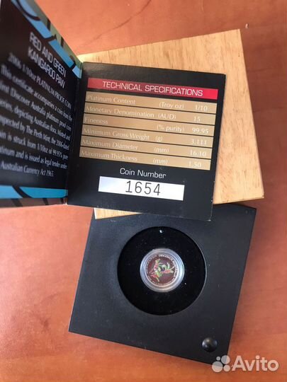 Монета Австралия 15 долларов 2006 Платина