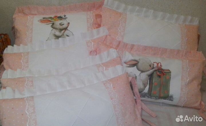 Бортики подушки в детскую кроватку