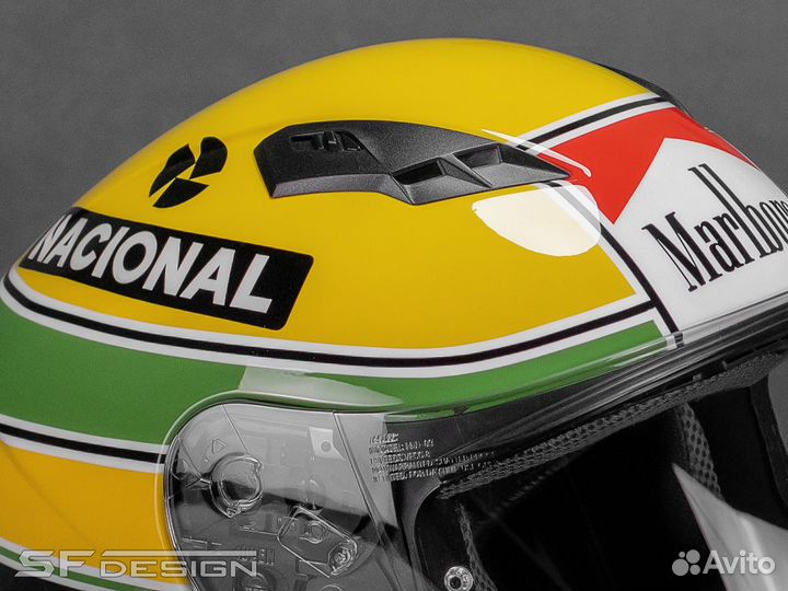 Аэрография для шлема Yellow Boss Marlboro Man