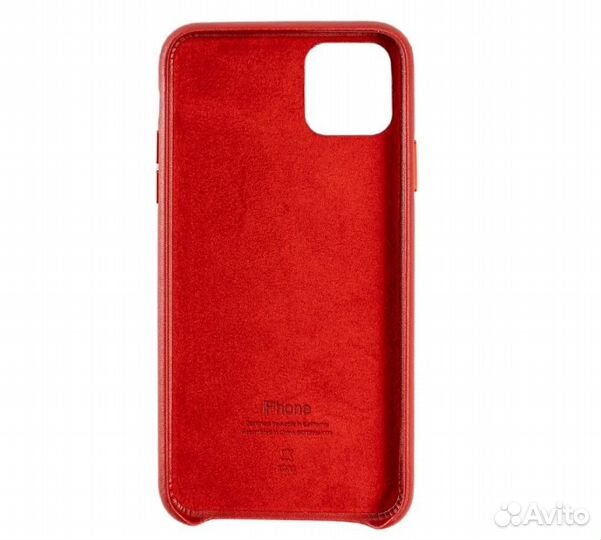 Кожаный чехол на iPhone 11 Pro красный