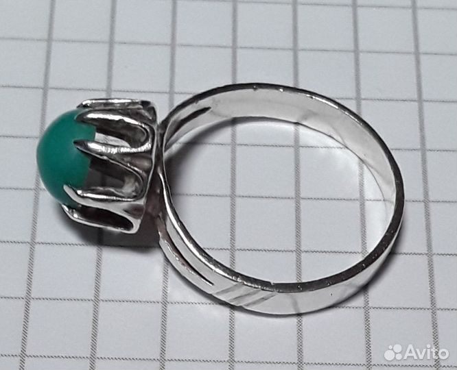 Кольцо бирюза серебро звезда 916 пробы СССР