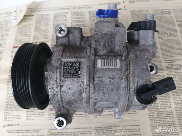 Компрессор кондиционера volkswagen jetta 6