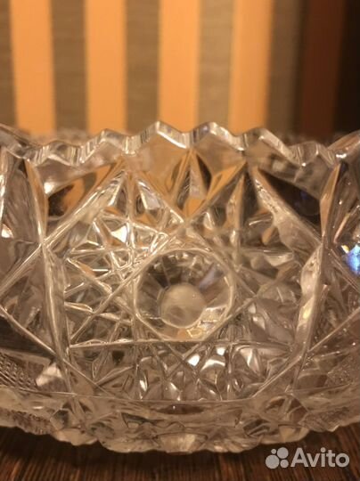 Хрустальный салатник-ваза