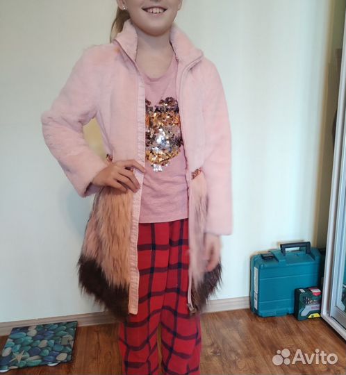 Куртка шубка из искуственная H&M и acoola розов