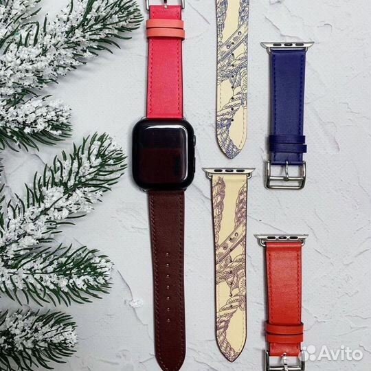 Кожаный ремешок Apple Watch (Hermes)