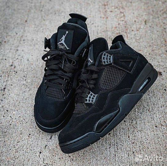 Кроссовки Nike air jordan 4 black cat