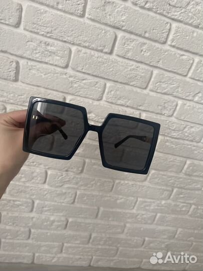 Очки черные новые большие в стиле Dior