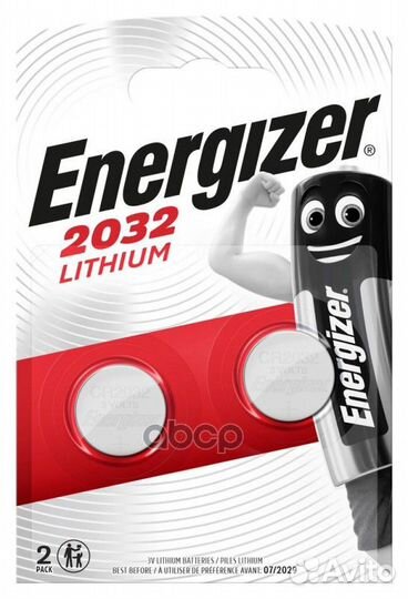 Батарейка литиевая Energizer Lithium CR2032 3V