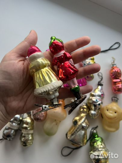 Елочные игрушки СССР на прищепке