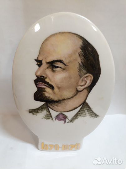 Барельеф Ленин фарфор гранит СССР