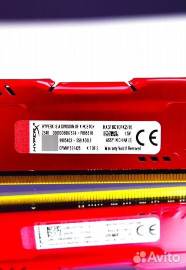 HyperX Fury DDR3 1866 мгц 2*8 гб