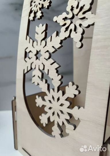 Упаковка коробка для бутылки подарочная деревянная