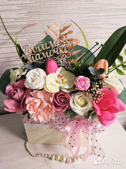 Букет из мыльных роз