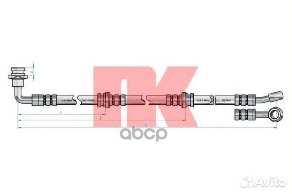 Шланг тормозной FR suzuki vitara 90-98 855209 Nk