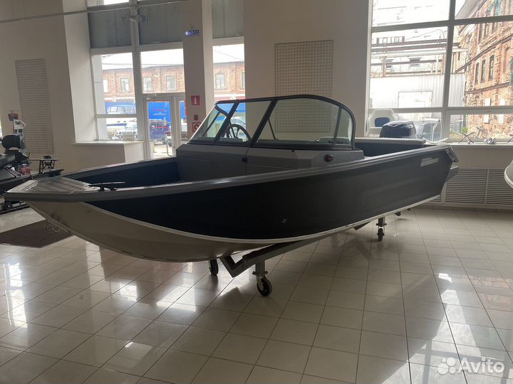 Лодка Волжанка 46 фиш с мотором Ямер 60 4т