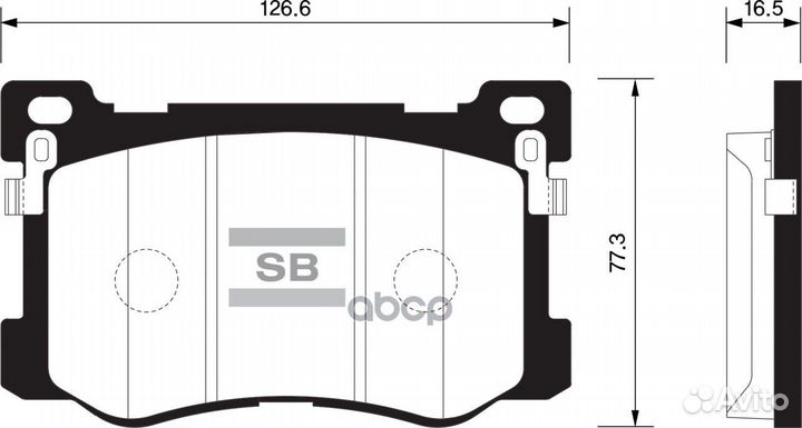 Колодки тормозные передние sangsin brake SP1547