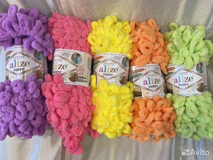 Пряжа alize puffy ализе пуффи файн