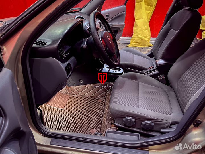 3Д ковры из экокожи для Nissan Almera Classic 2006