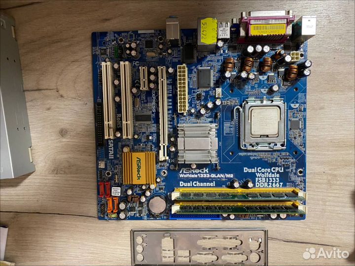 Материнская плата Wolfdale1333-glan/M2 комплект