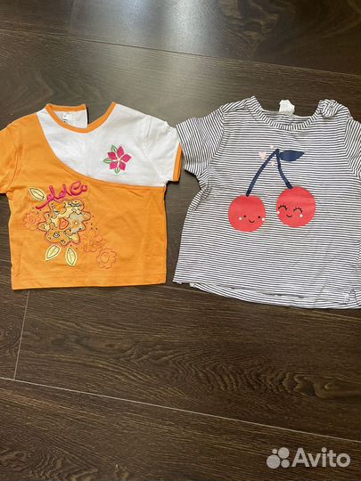 Футболки для девочки 74 80