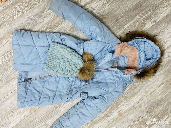 Пуховик зимний для девочки