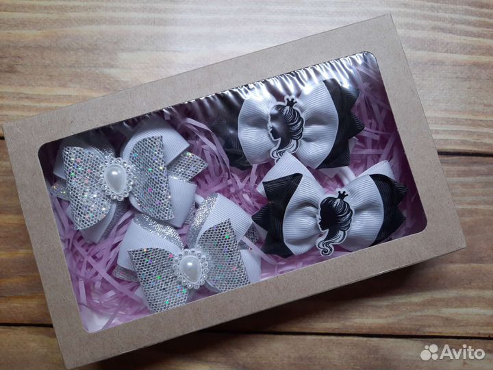 Бантики для волос, подарочный набор