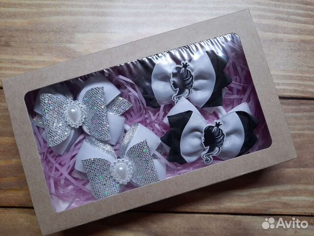 Бантики для волос, подарочный набор