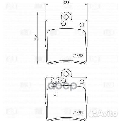 Колодки торм. для а/м Mercedes C (W203) (00) д