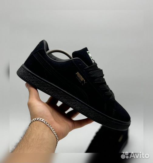 Кроссовки черные мужские puma suede xl 41-46