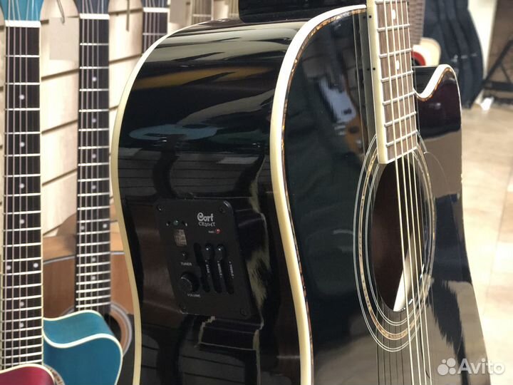 Электроакустическая гитара Cort AD880CE-BK+ чехол