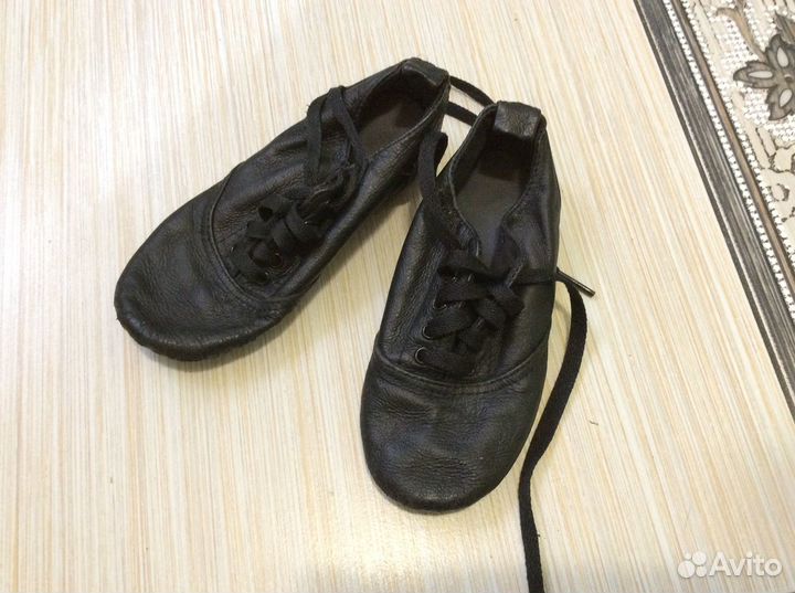 Джазовки чёрные кожаные 27 размер