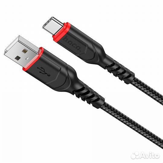 Кабель USB - Type-C 1м hoco X59 Victory, 3A, черны