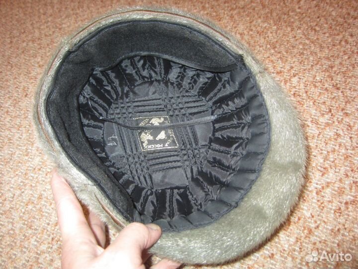 Шапка кепка меховые мужские из нерпы и норки