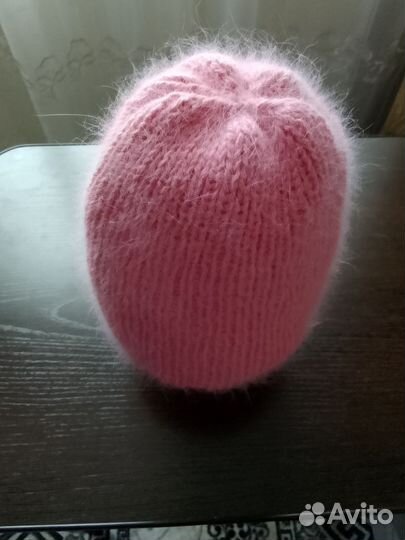 Шапка вязаная из пуха норки 56-58