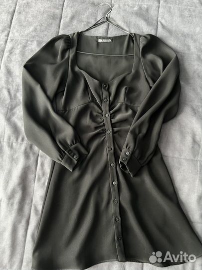 Платье zara черное мини