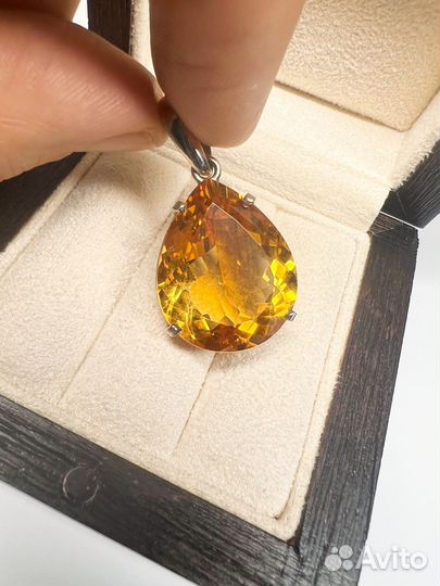 Подвеска с Цитрином из Бразилии 50 карат