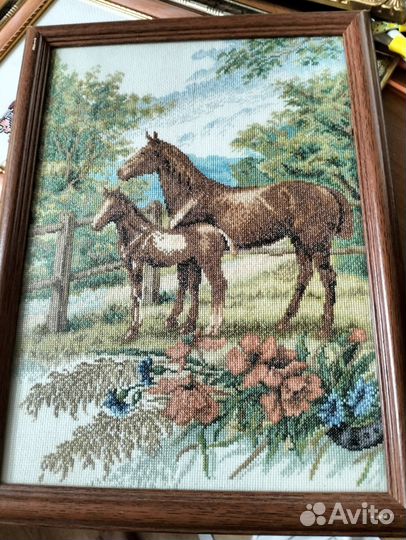 Картина вышитая крестом ручная работа