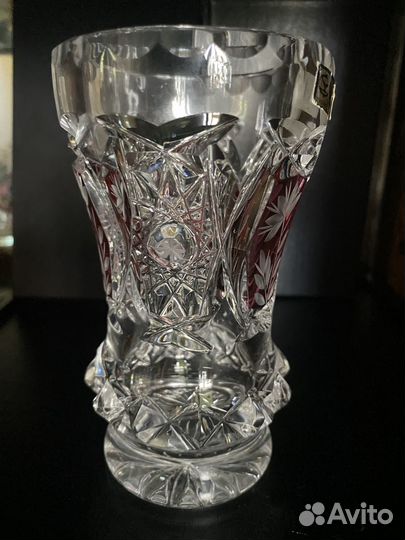 Ваза хрустальная. Миниатюра. Чехословакия 1980е