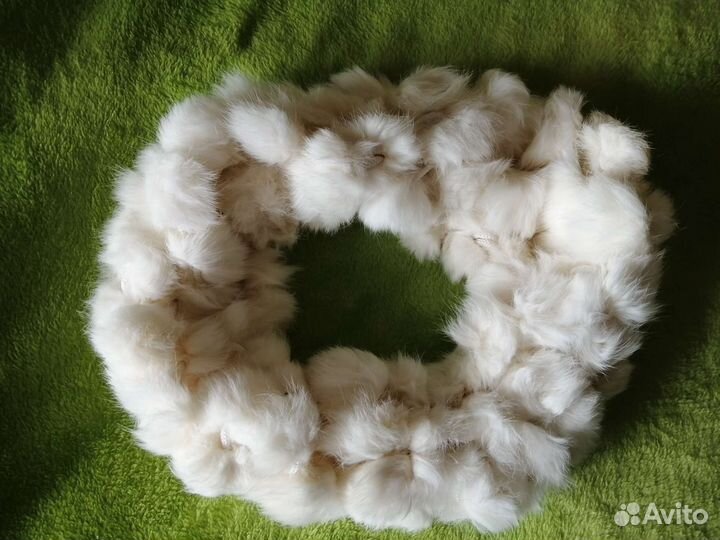 Снуд шарф из меха кролика