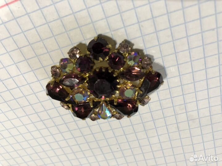 Брошь винтажная чехия